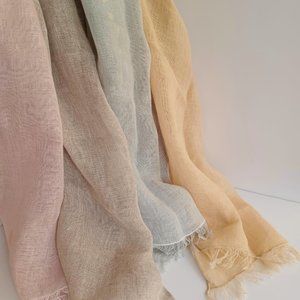 Washed linen scraf 3 colors for choose